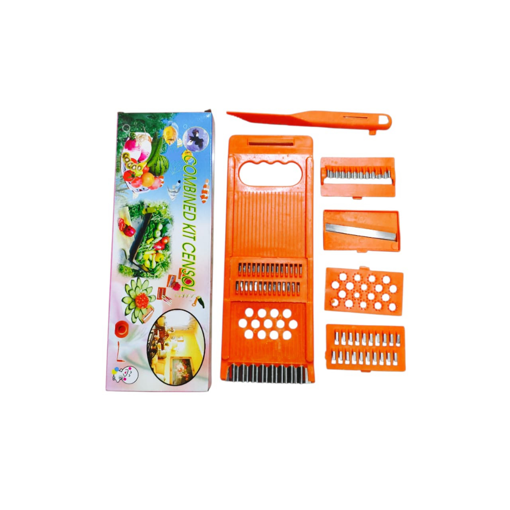 Parutan Sebaguna Vegetable Multifunctional Cutter Peeler Sayur & Buah Combined Kit Censol