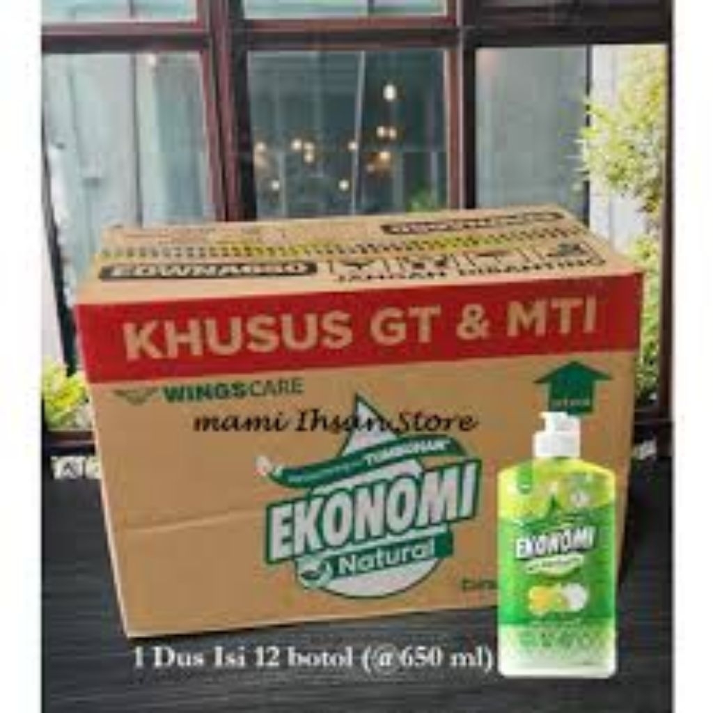 Sabun Ekonomi Cuci Piring Botol 650ml - 1 Dus 12 Pcs