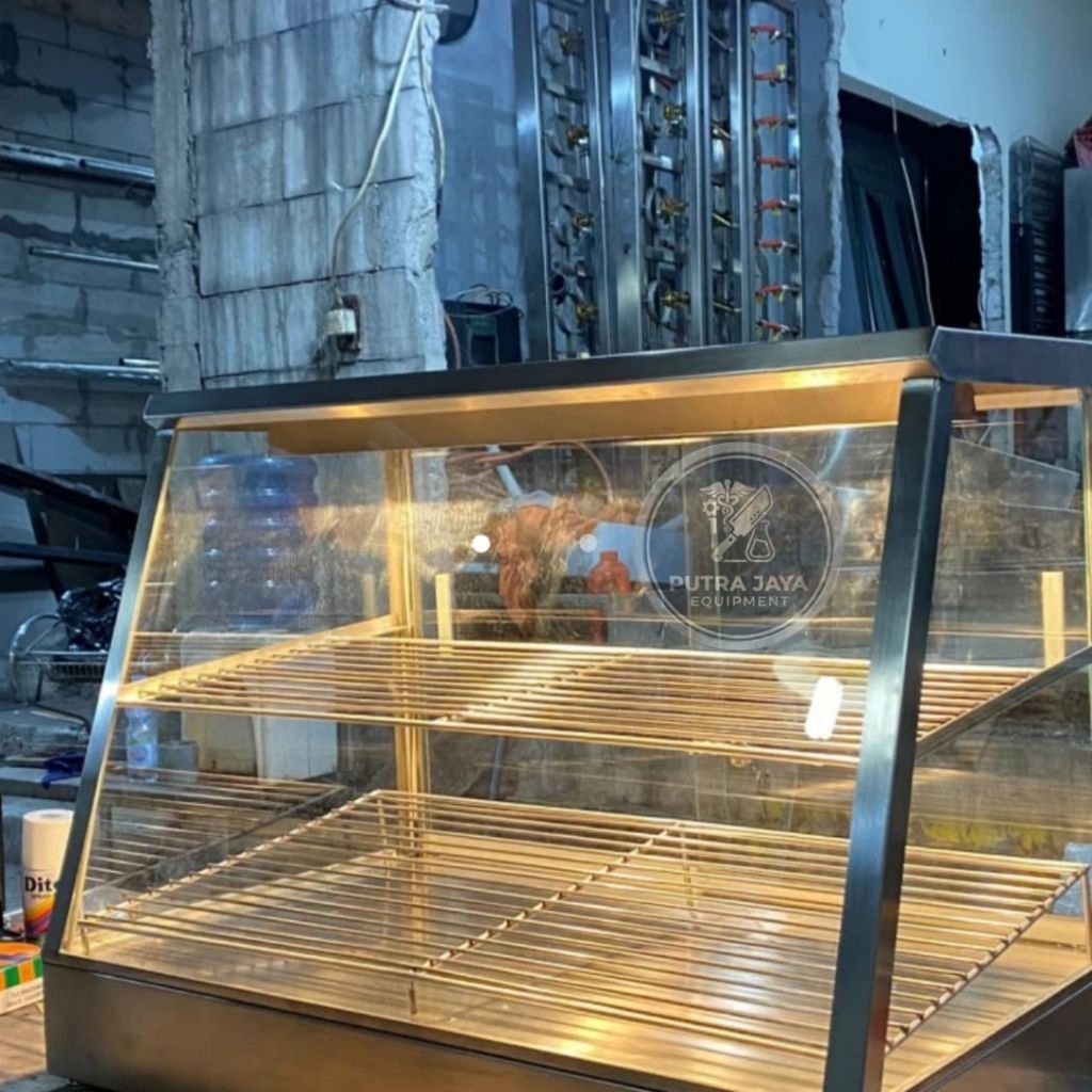 Fried chicken display 80×50×60 / food warmer display / showcase fried chicken / display fried chicke
