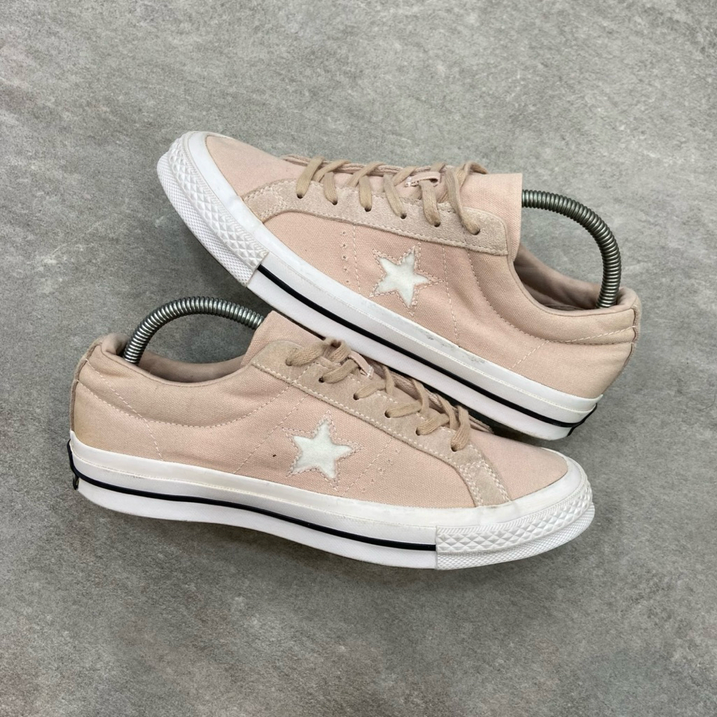 Original Converse One Star OX Particle Beige/White 2018 Second (163316C), Rilisan Lawas