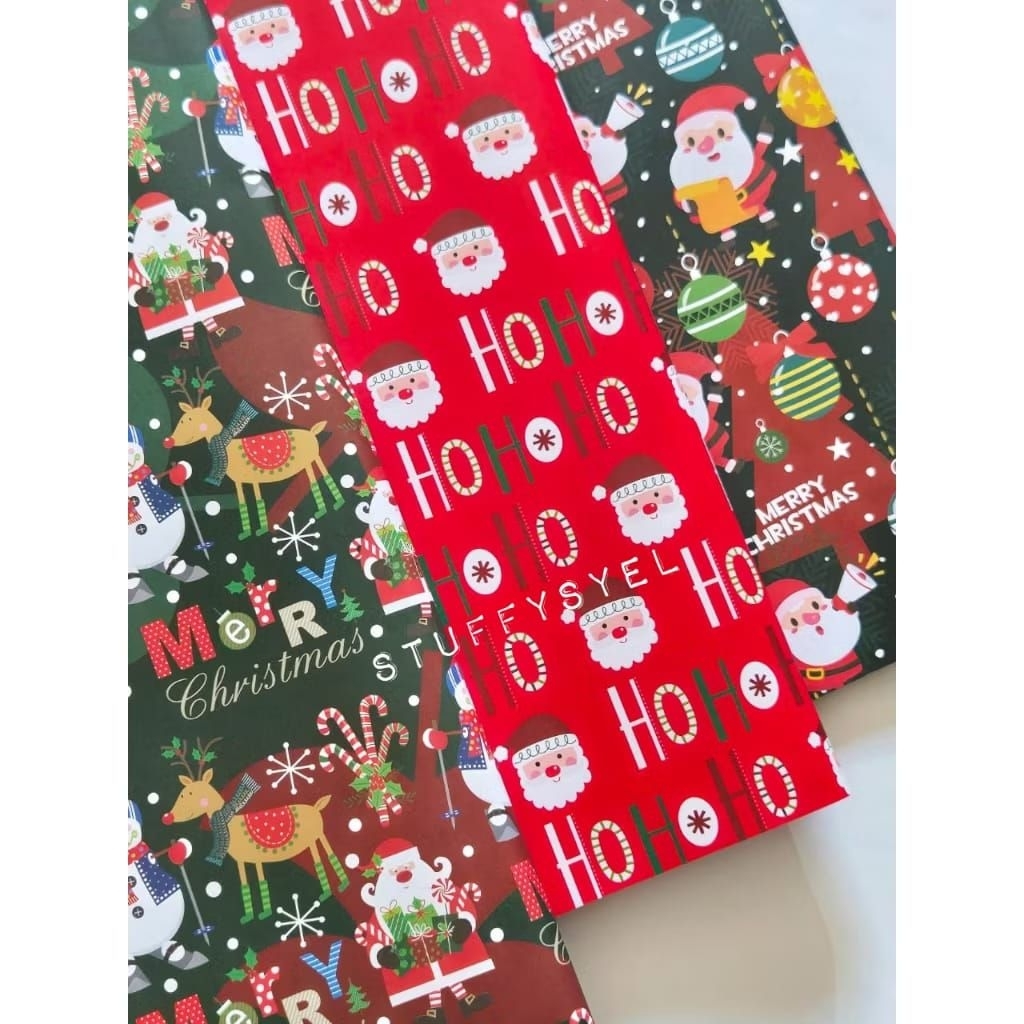 Kertas Kado Natal Sansan Wawa Grosir