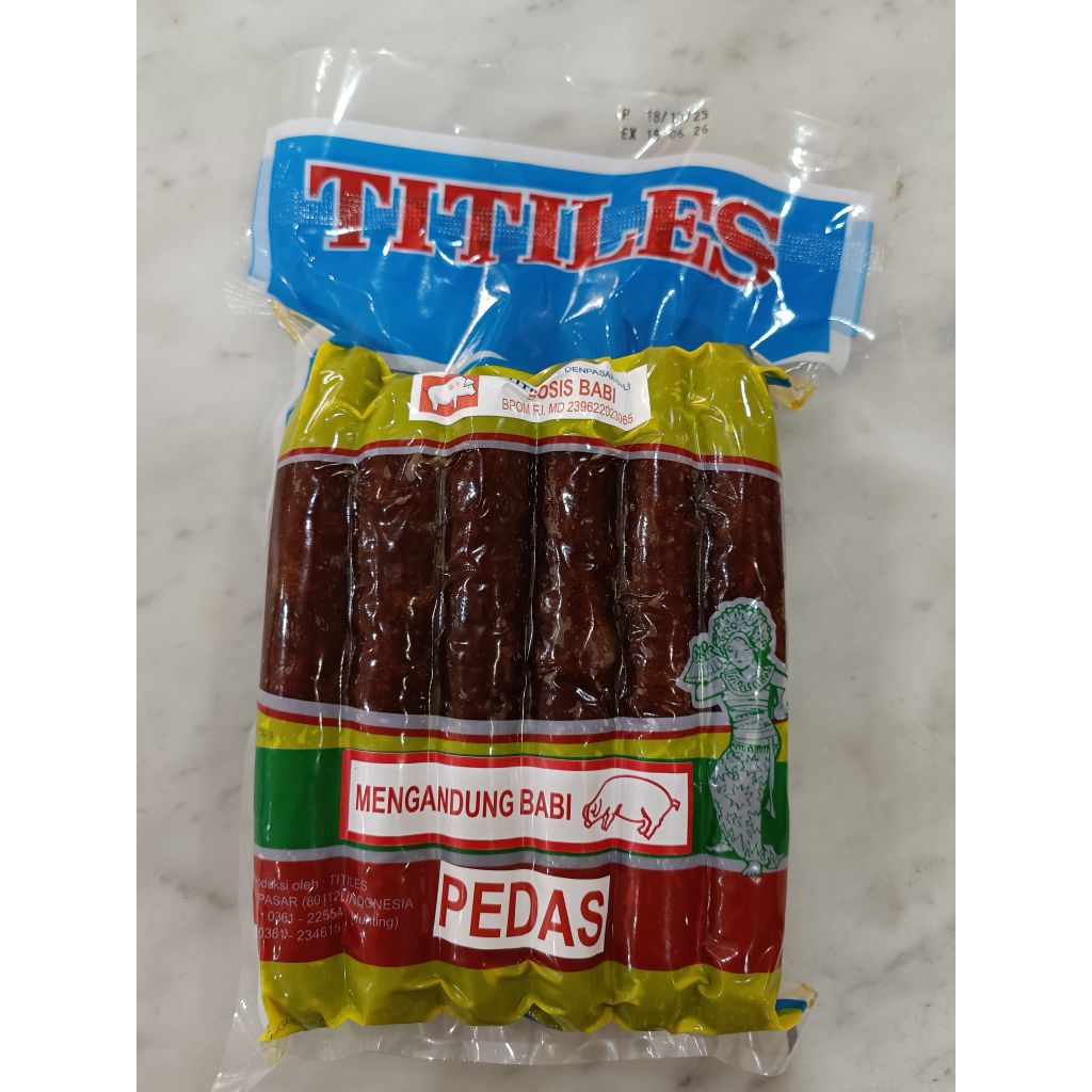 Sosis Babi Pedas Titiles / Lapciong Babi Pedas Titiles