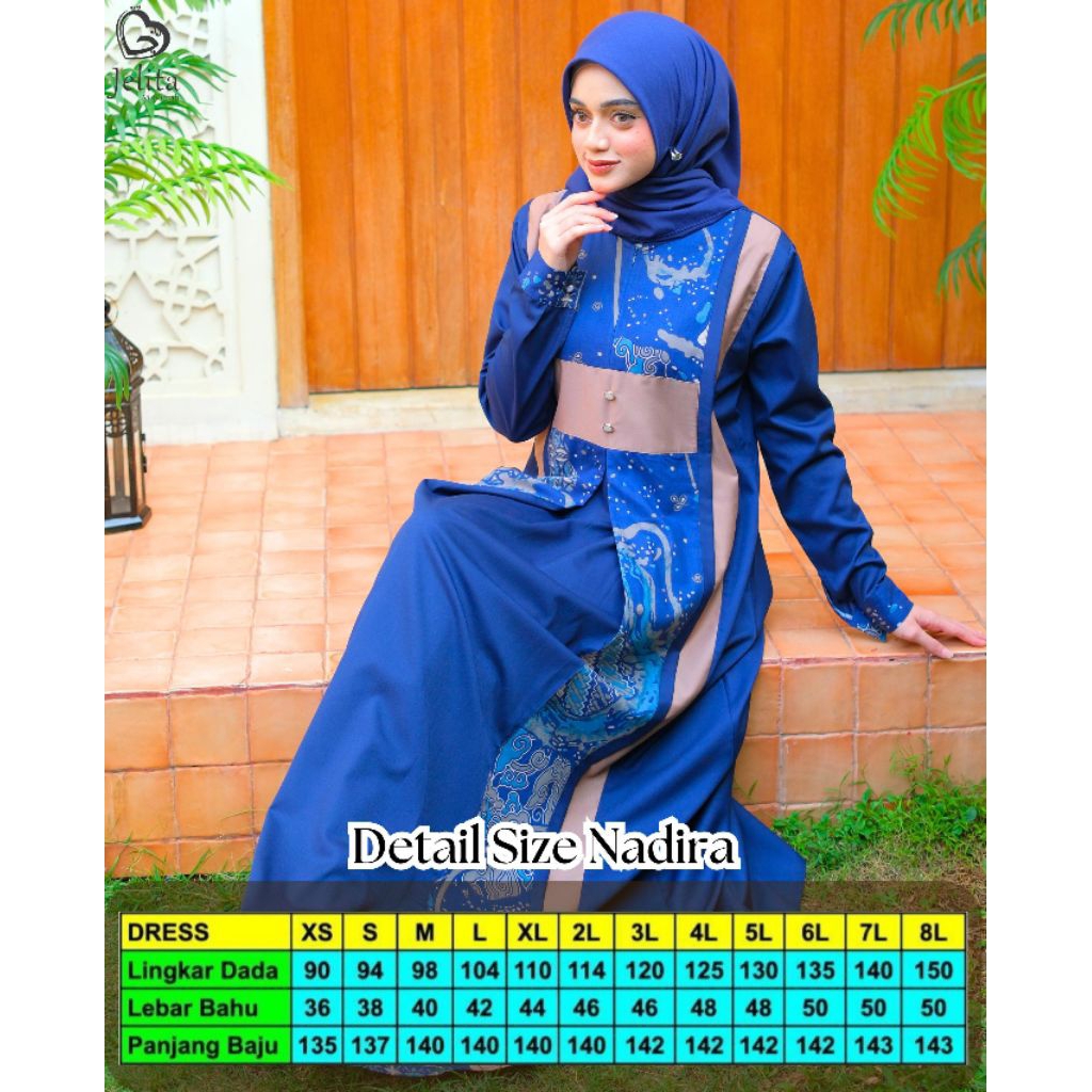 Busana Muslim Couple Batik Nadir Nadhira by Jelita Muslimah