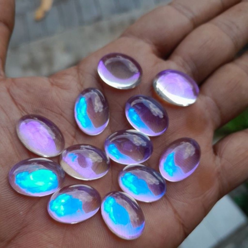 batu akik kalimaya india pasti jarong biru 18x13 mm