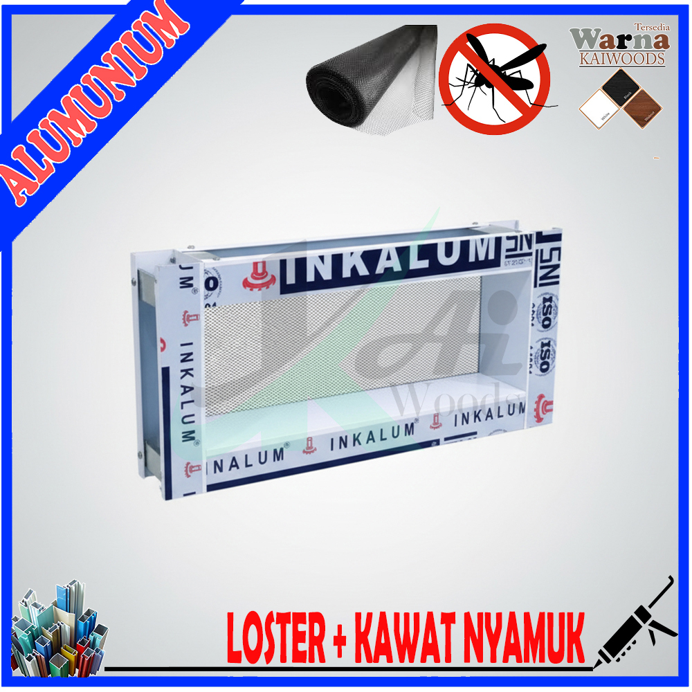 LOSTER ALUMUNIUM (Ventilasi Udara + Kawat Nyamuk) 20 X 40 CM