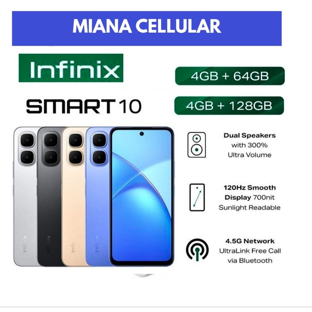INFINIK SMART 10 4+4/64GB TOTAL RAM 8GB GARANSI RESMI