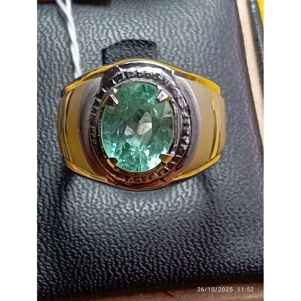 Cincin Mata Batu Zamrud (Emerald)  Colombia Big Size Premium (Kolektor Item)