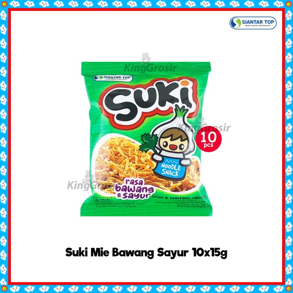 Suki Mie Stik Ala Jepang Renceng Isi 10 Sachet (15gr) / Snack Mie Kering Renyah / Suki Noodle Snack
