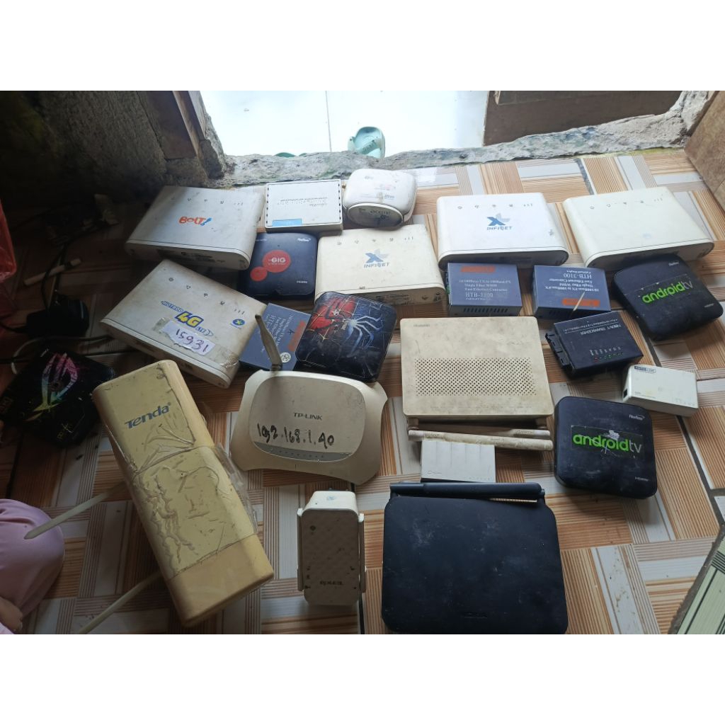 stb, tenda 03, router, modem XL, modem huawei