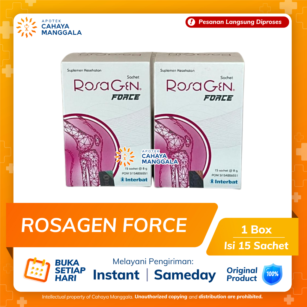 ROSAGEN FORCE SUPLEMEN KESEHATAN SENDI PER BOX 15 SACHET