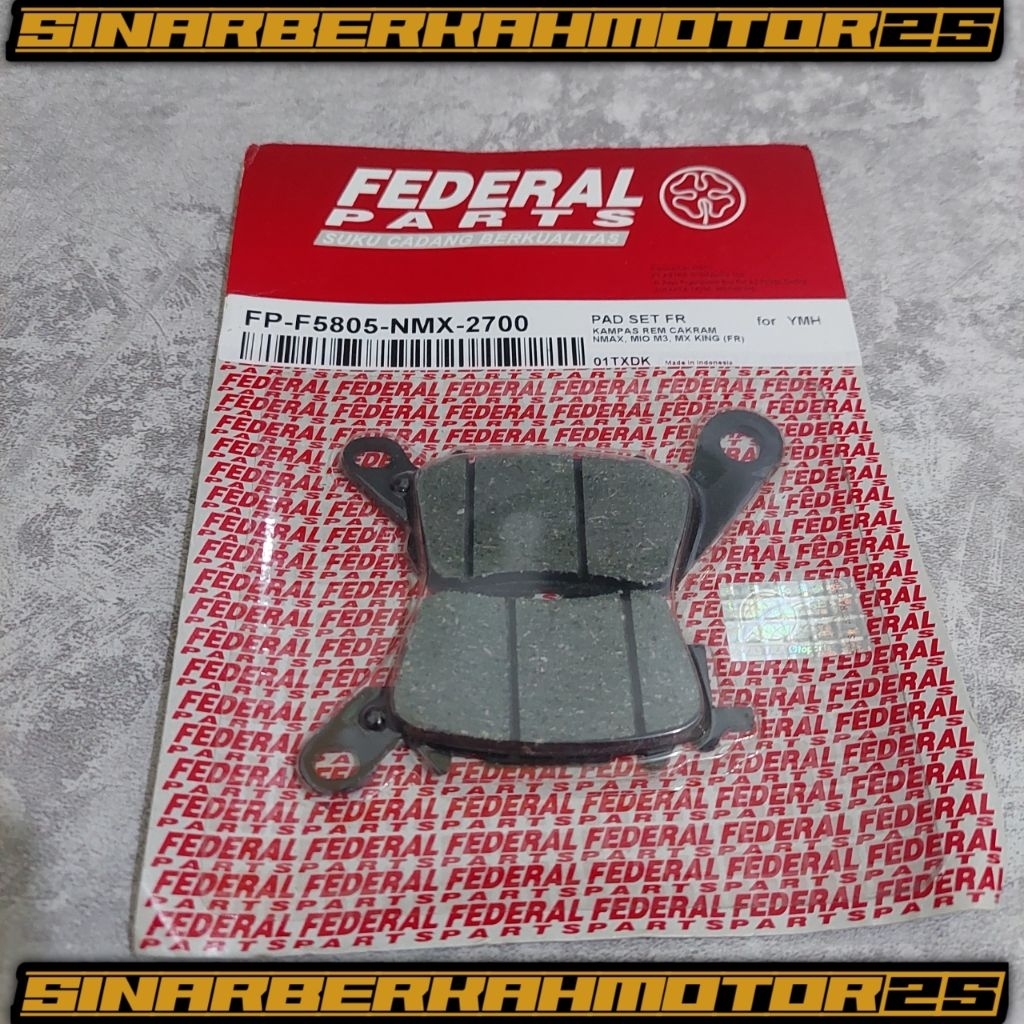 kampas rem depan Nmax Mio m3 Mx King FP-F5805-NMX-2700 dispad depan federal kampas rem cakram nmax p