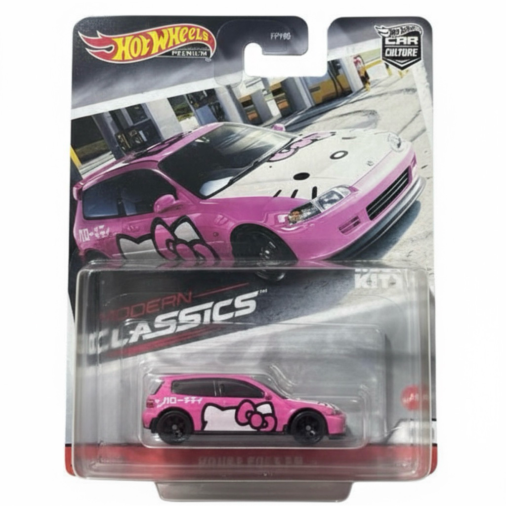 Hot Wheels Premium Modern Classics Honda Civic EG Hello kitty