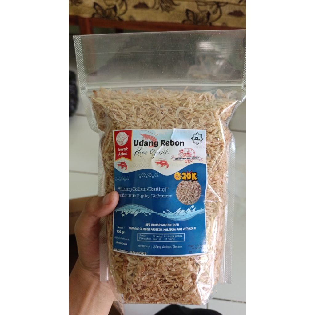 Udang Rebon grago 150grm premium termurah/ udang peyek grago/udang rebon laut premium/udang rebon  k