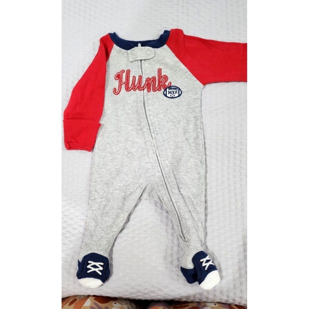 Sleepsuit Zipper Merk Carters Tema Baseball size Newborn