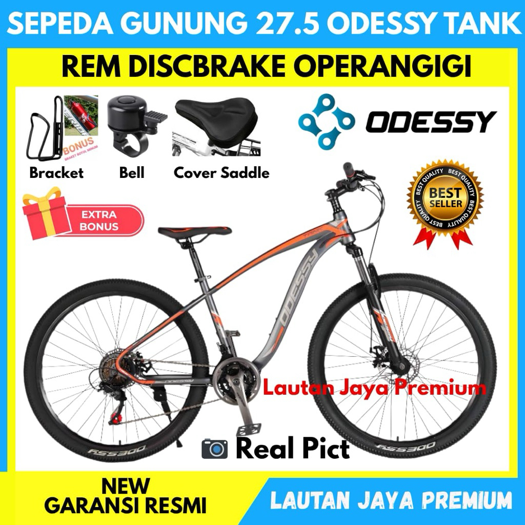 Sepeda Gunung 27,5 MTB ODESSY TANK Rem Discbrake New