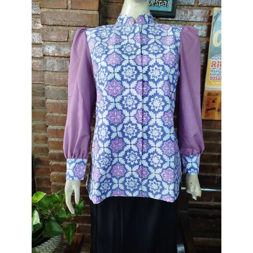 BlusBatikKombinasiPolos