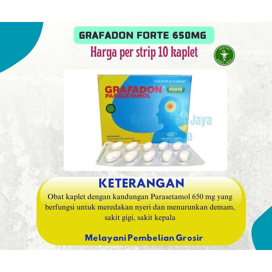 GRAFADON FORTE 650 MG TABLET PENURUN DEMAM