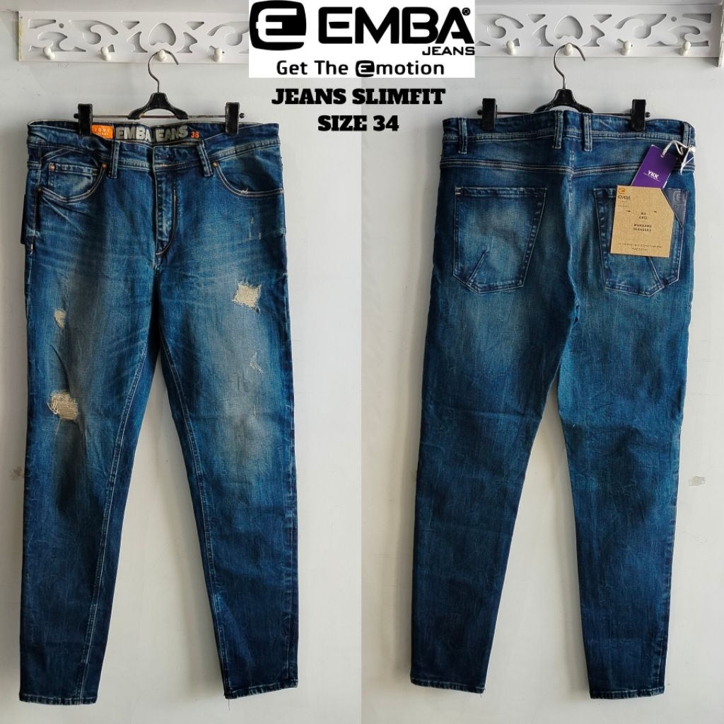 CELANA EMBA CELANA PANJANG JEANS & KATUN EMBA ORIGINAL SIZE 34