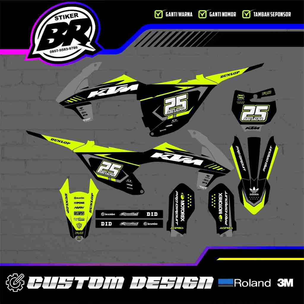 DECAL STIKER KTM 85 2020 - KTM 250 2017 - KTM 250 2020-2022 - KTM 85 2014-2016 - PREMIUM FULLBODY CU