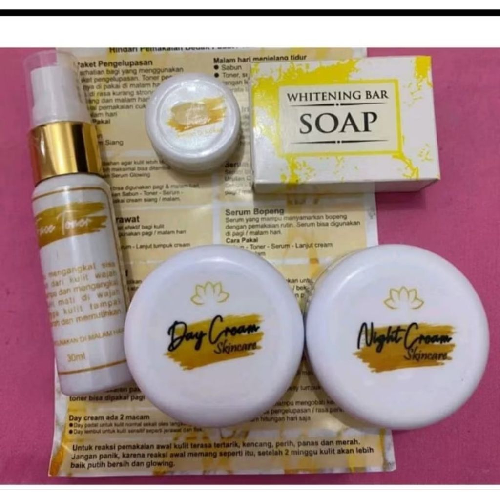 Cream memutihkan wajah (Mengelupas)