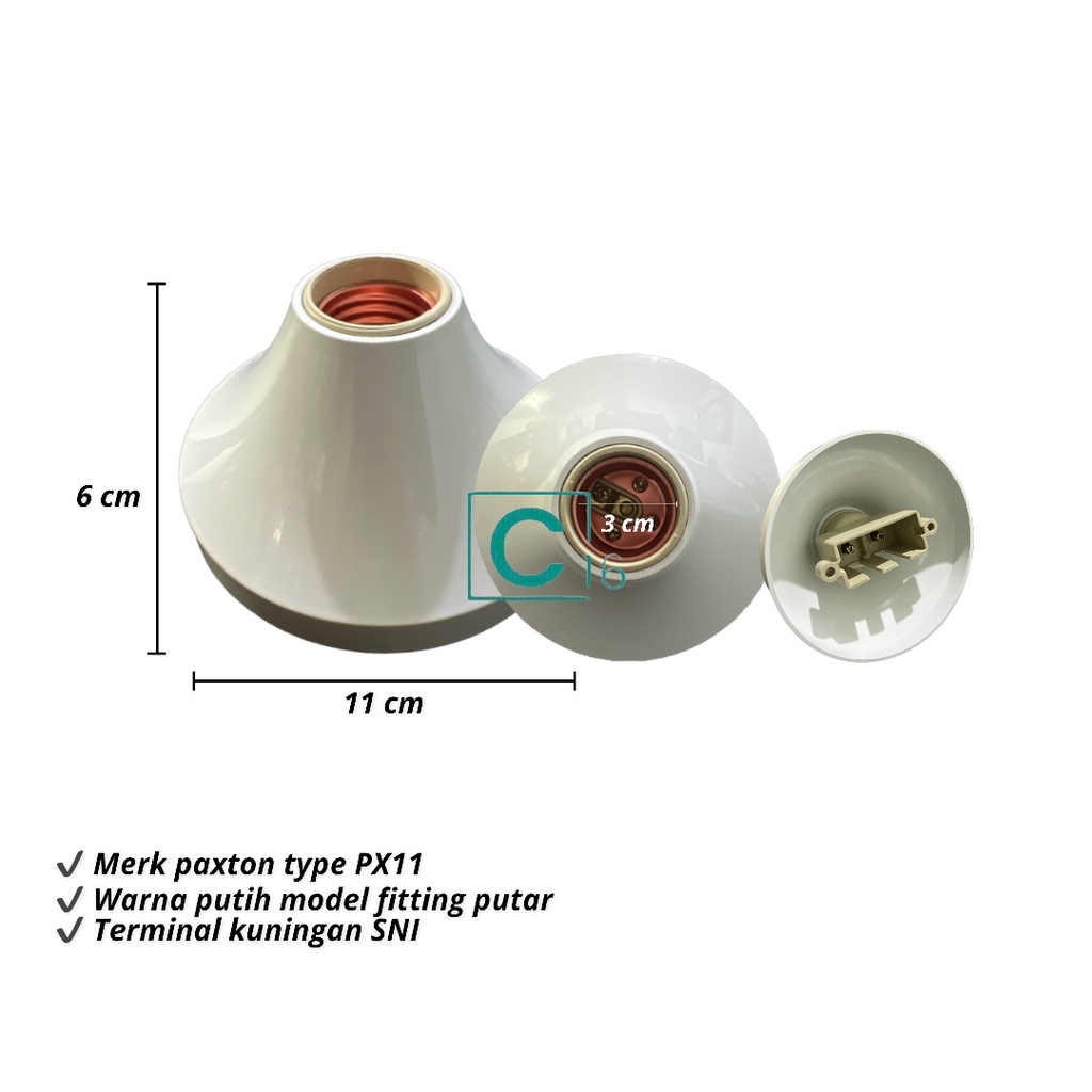 FITTING LAMPU BULAT KRUCUT BESAR FITING FITTING LAMPU PLAFON TEMPEL BALON