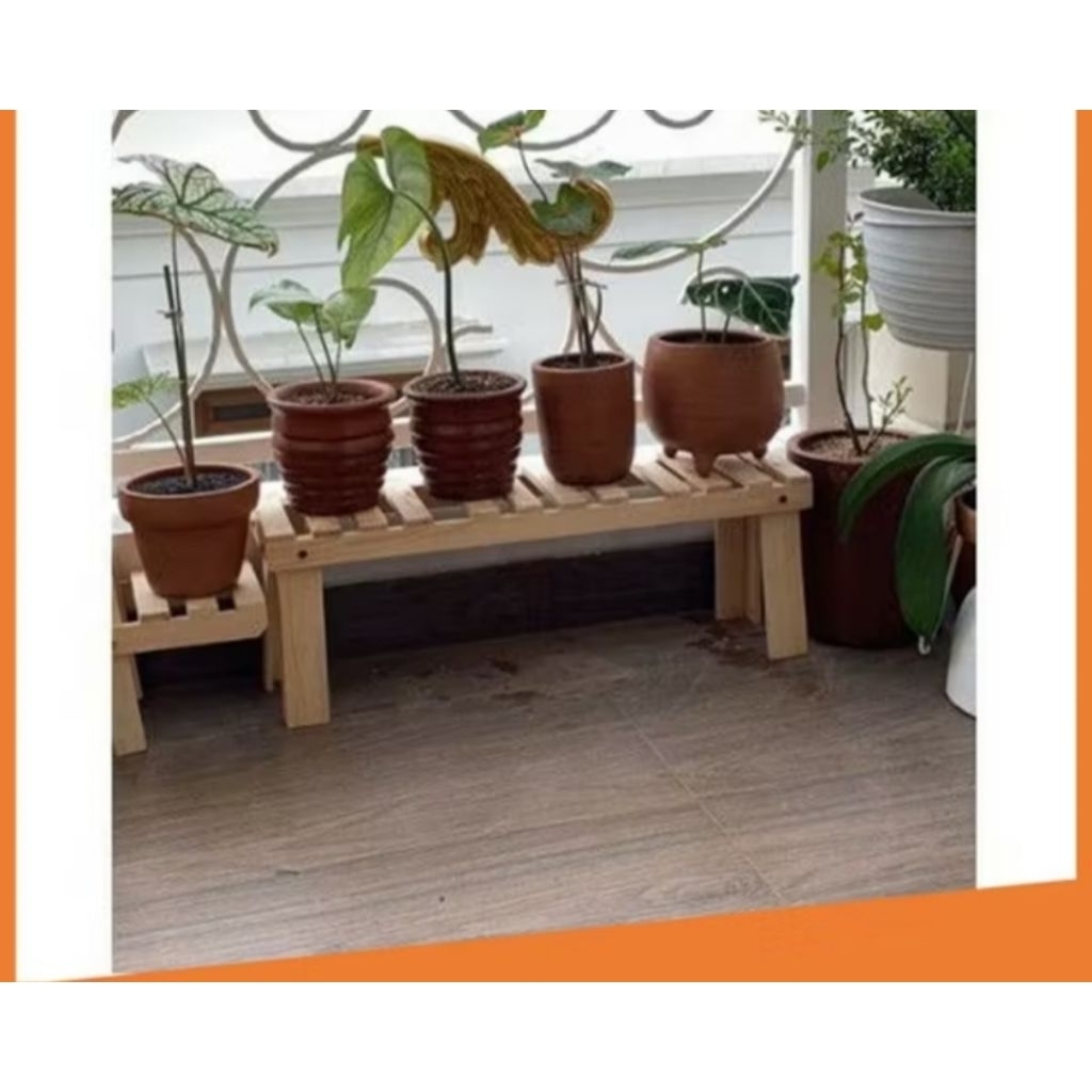 Standing Pot / Rak bunga Wooden / Rak bunga kayu Minimalis