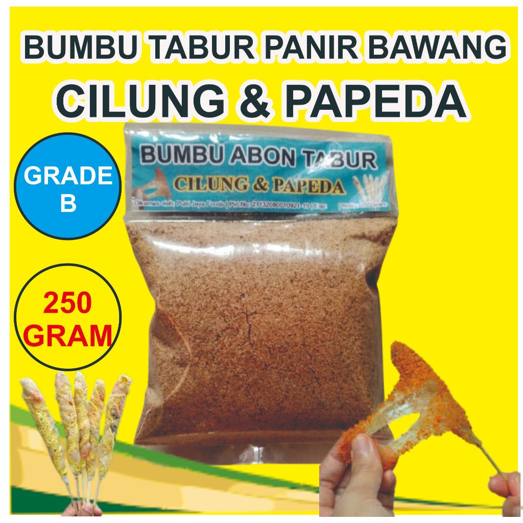 250 Gram Grade B Bumbu Abon Panir Bawang Cilung Papeda Kualitas Reguler Terlaris