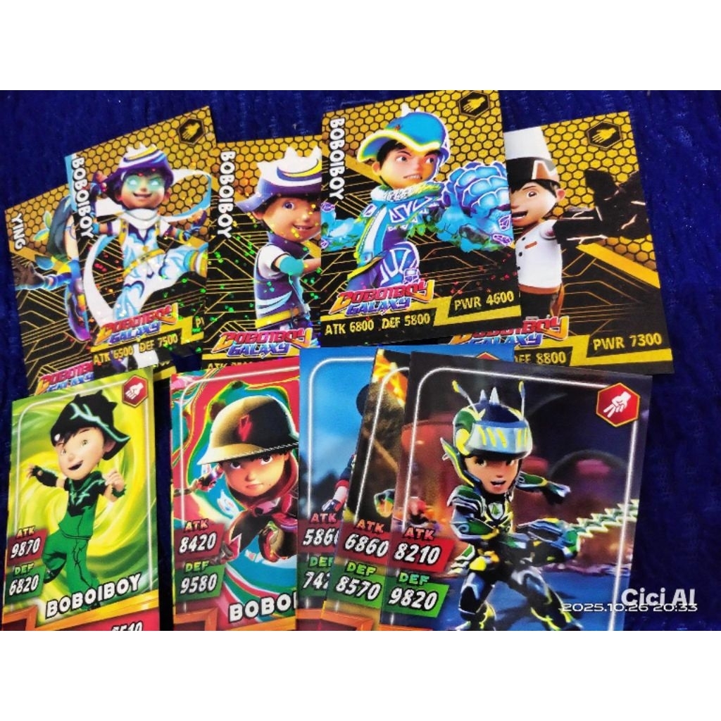 MAINAN KARTU BOBOIBOY GALAXY ISI 10 KARTU