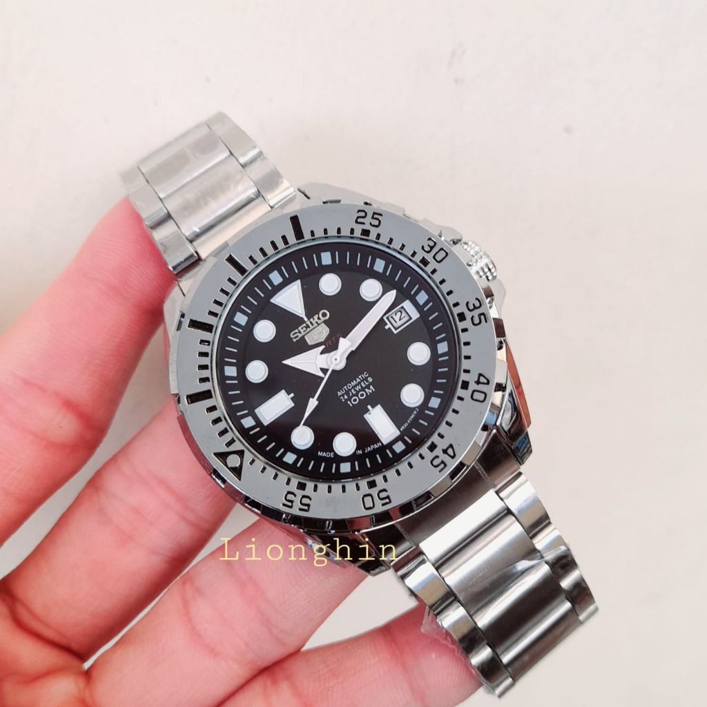 jam tangan automatic terbaru jam tangan pria seiko5 sport otomatis tanpa baterai rantai stainless