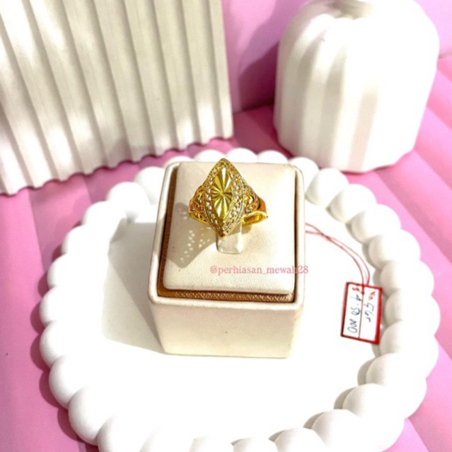 cincin model emas 24 bunga panjang
