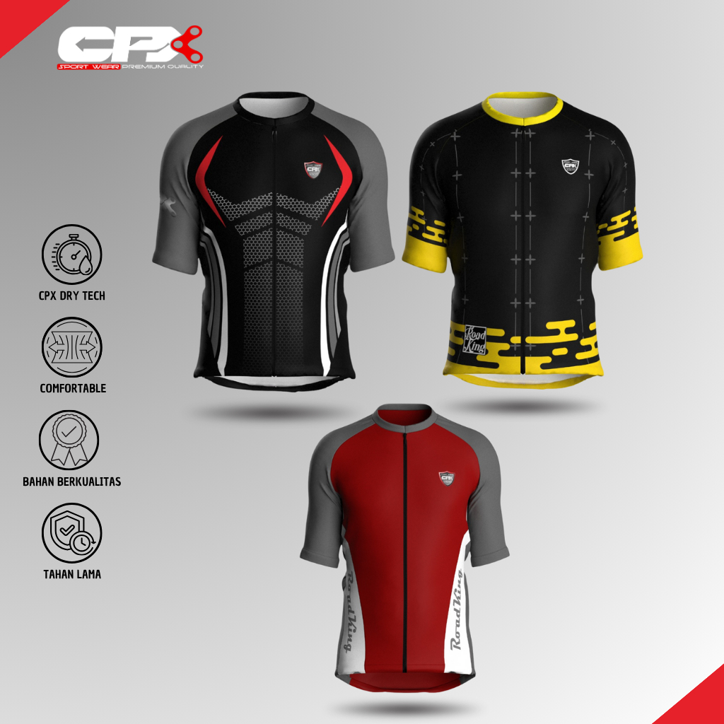 Baju CPX Sport Jersey Sepeda Roadbike Ketat Slim Roadking