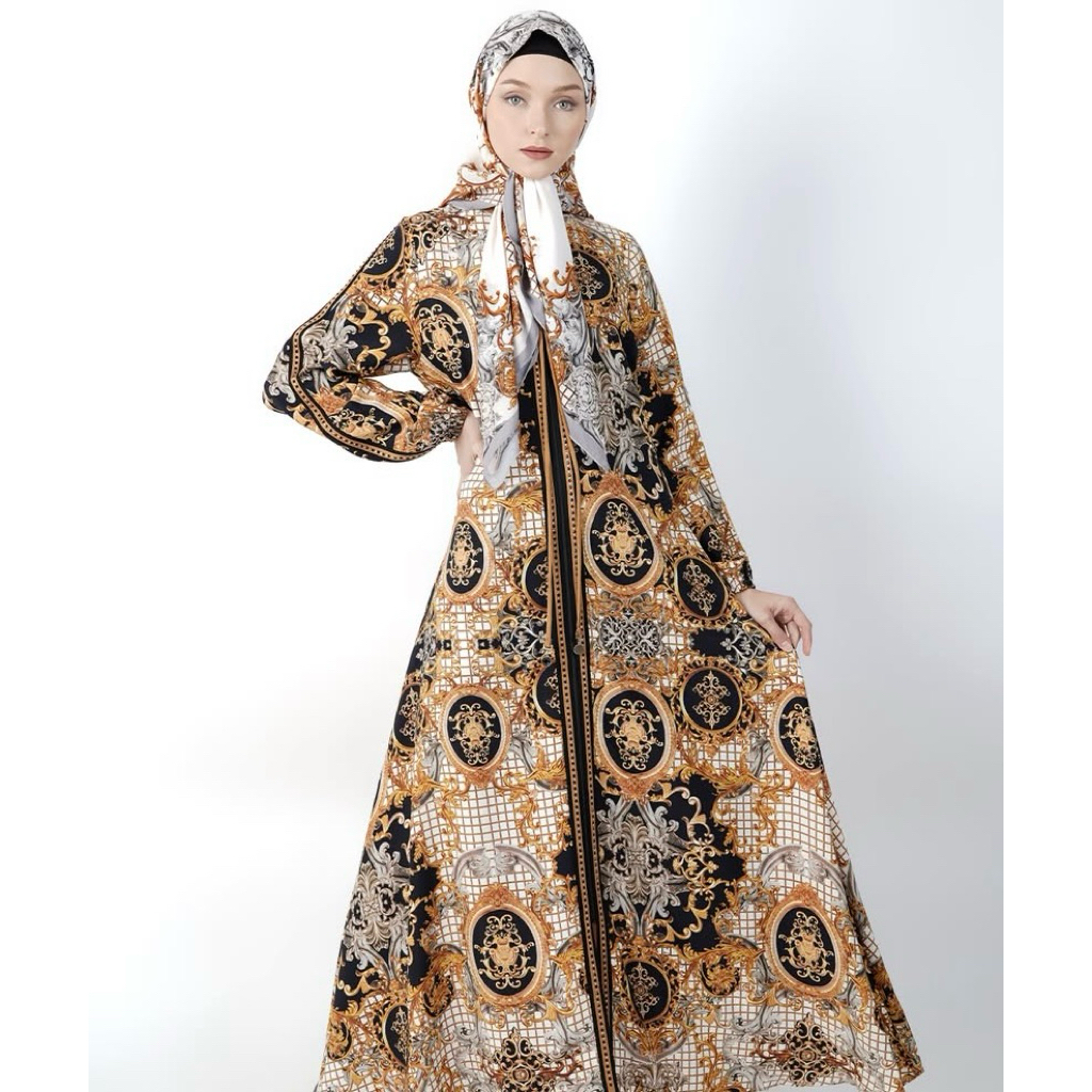 New Hikmat Empiria Crest Abaya white