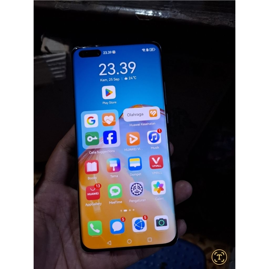 huawei p40 pro Sudah harmony OS  dan ada gms hp only
