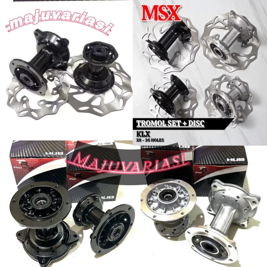 Tromol Depan Belakang KLX HOLE 36 tromol KLX Set depan belakang