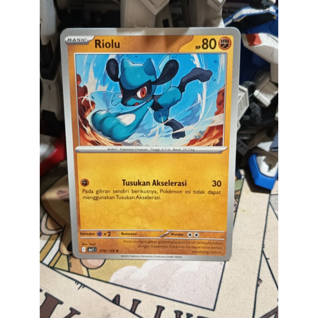 Riolu 076/126 C - Pokemon TCG Indonesia - Set Evolusi Mega - Pokemon TCG Indonesia