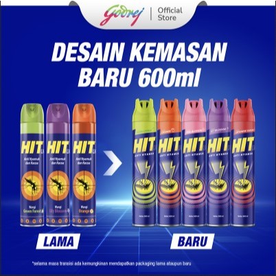 HIT Obat Nyamuk Aerosol 600 ml Hit Obat Nyamuk Semprot 600ml
