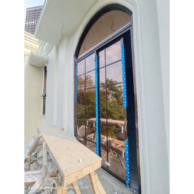 PINTU LENGKUNGAN SLIDINGDOOR ALUMINIUM YKK