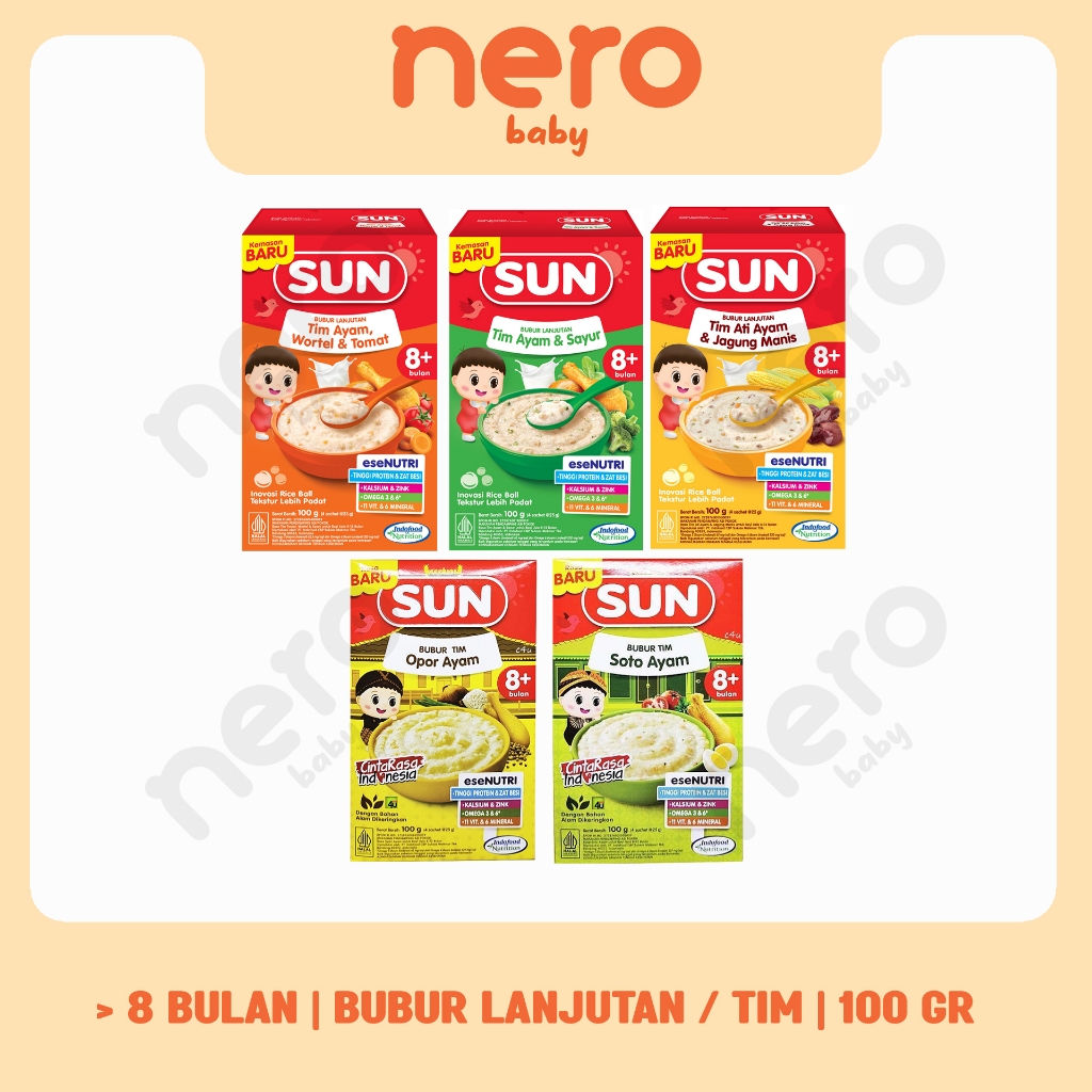 SUN BUBUR TIM INSTAN 8+ 100GR