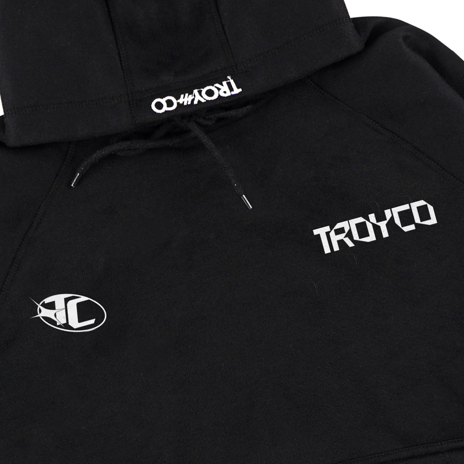 Troy Company Boxy Hoodie Starlight Black Neo Motion - Hoodie Boxy Reflective Hitam BSH 3376