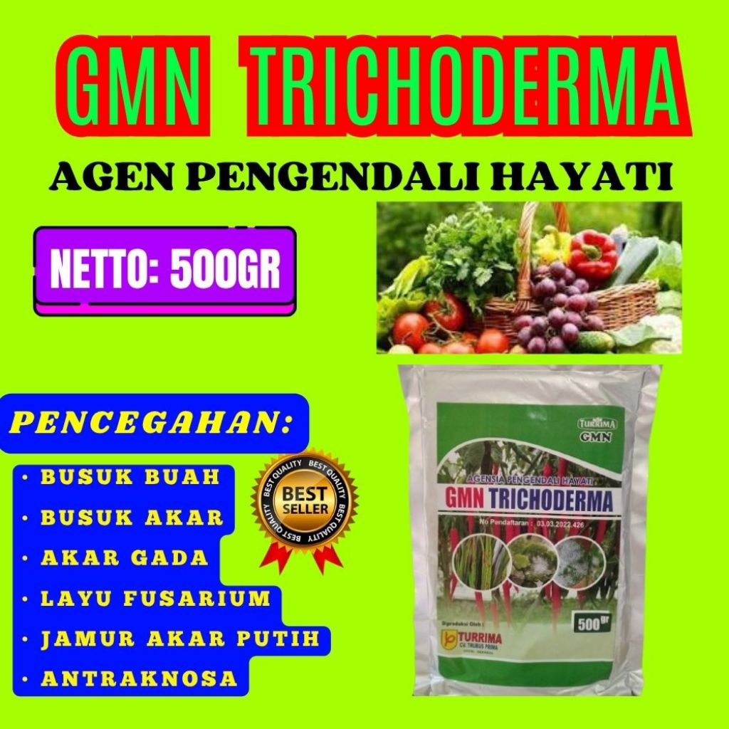 TERLARIS  Trichoderma Anfush Untuk Cabe, Trichoderma Bubuk Isi 500gram