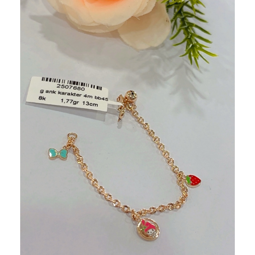 gelang anak emas kadar 8k