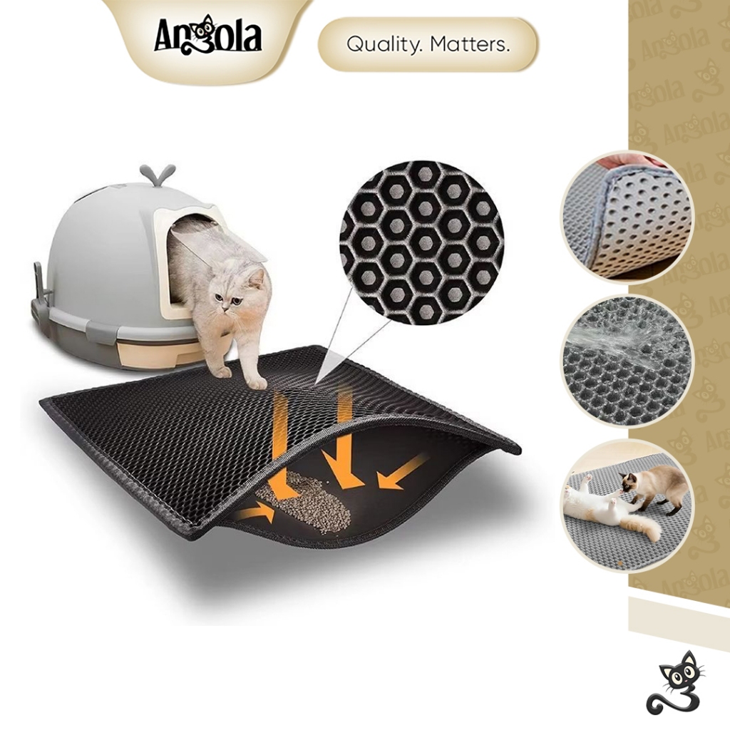 ANGOLA Keset Pasir Kucing Anjing M51-M53 Pet Litter Mat Double Layer EVA / Keset Pasir Hewan
