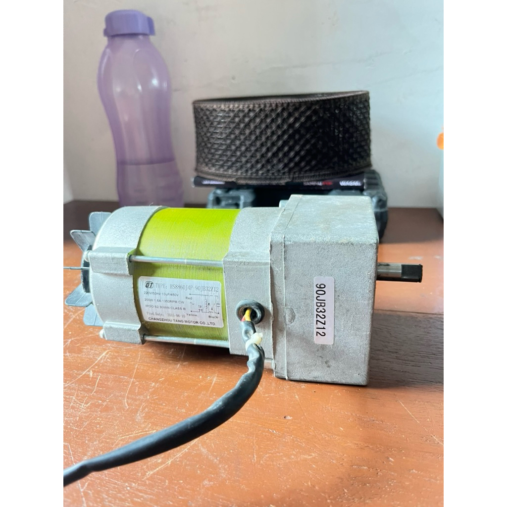 AC MOTOR GEARBOX 220V, 200W 1350rpm ratio gear 1:30 dinamo bekas penghancur kertas