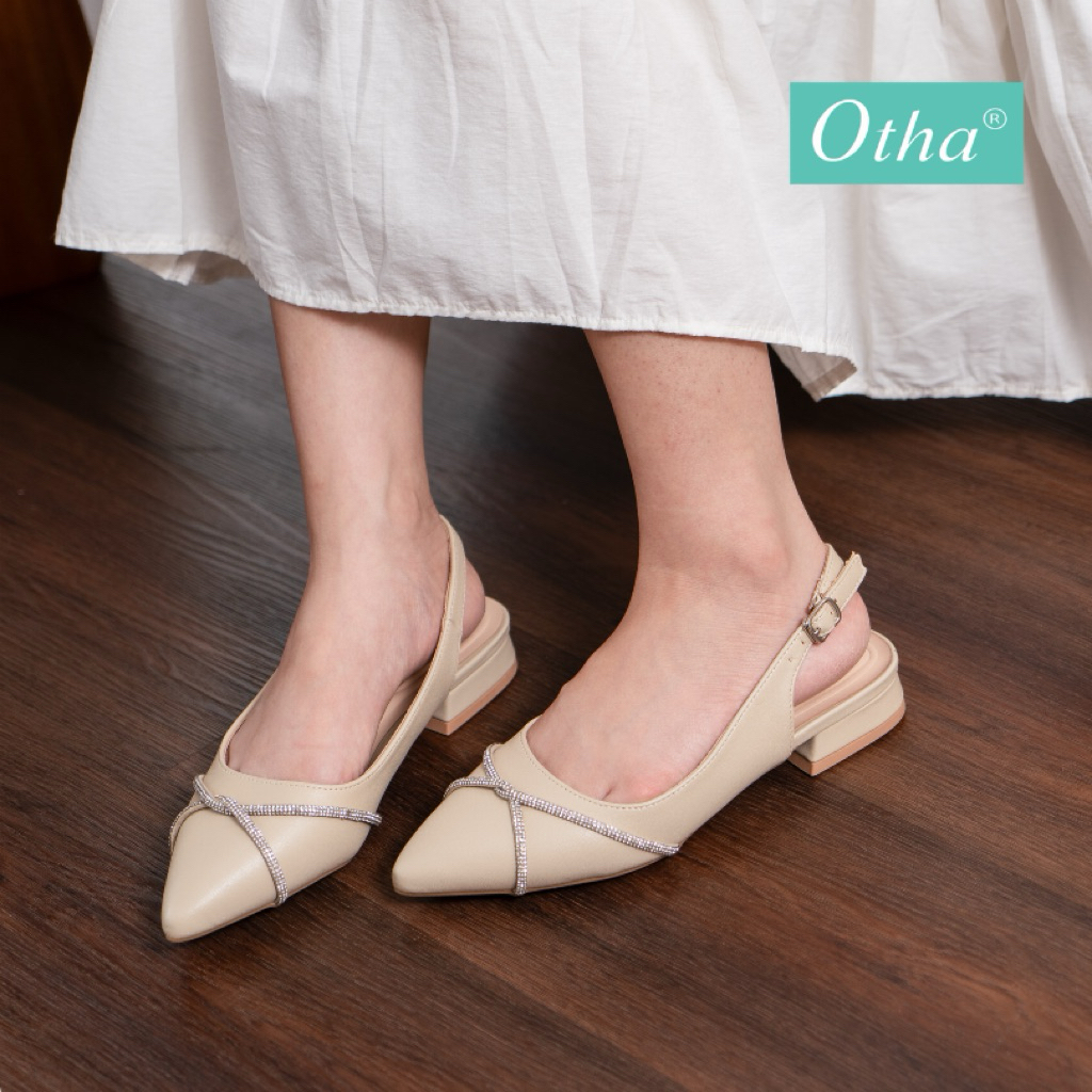 Otha Shoes H1034 OMS - Sepatu/Sandal Mules Wanita Tinggi Hak 2 cm