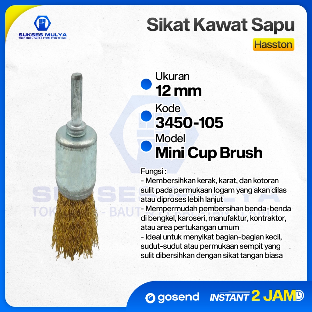 SIKAT KAWAT GERINDA MINI HASSTON / SIKAT KAWAT GERENDA / SIKAT KAWAT GRENDA / SIKAT GERINDA / SIKAT 