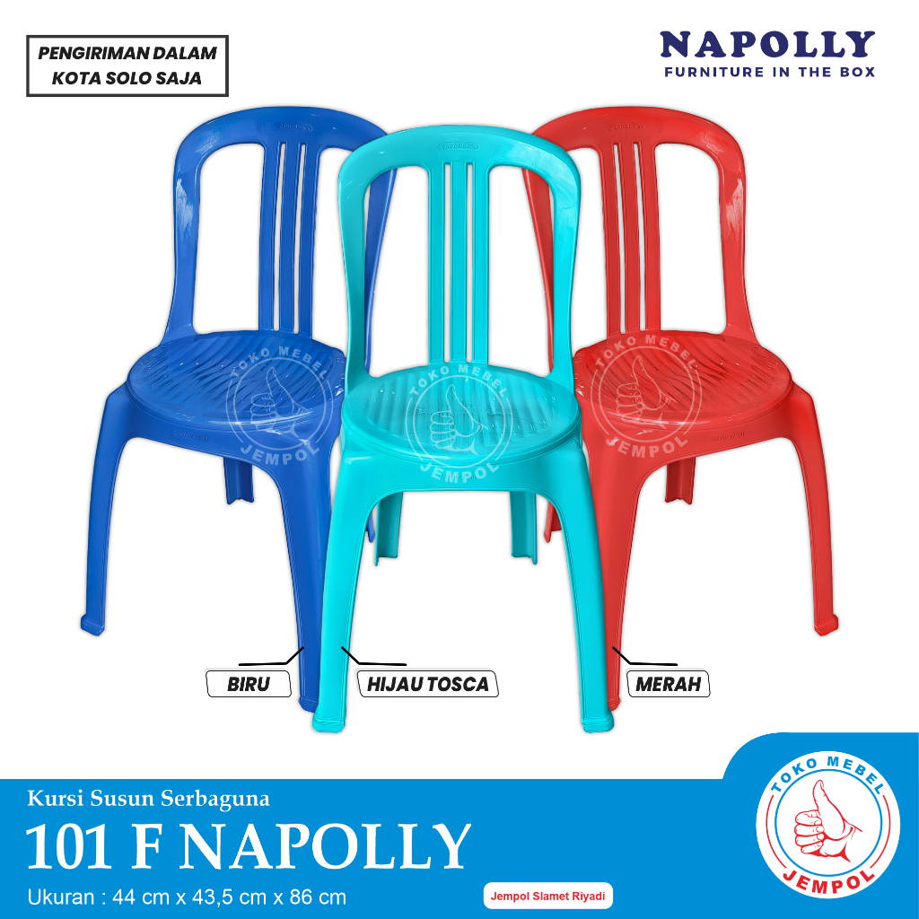 Kursi Susun Napolly 101 F / Kursi Plastik /  Kursi Teras / Kursi Hajatan