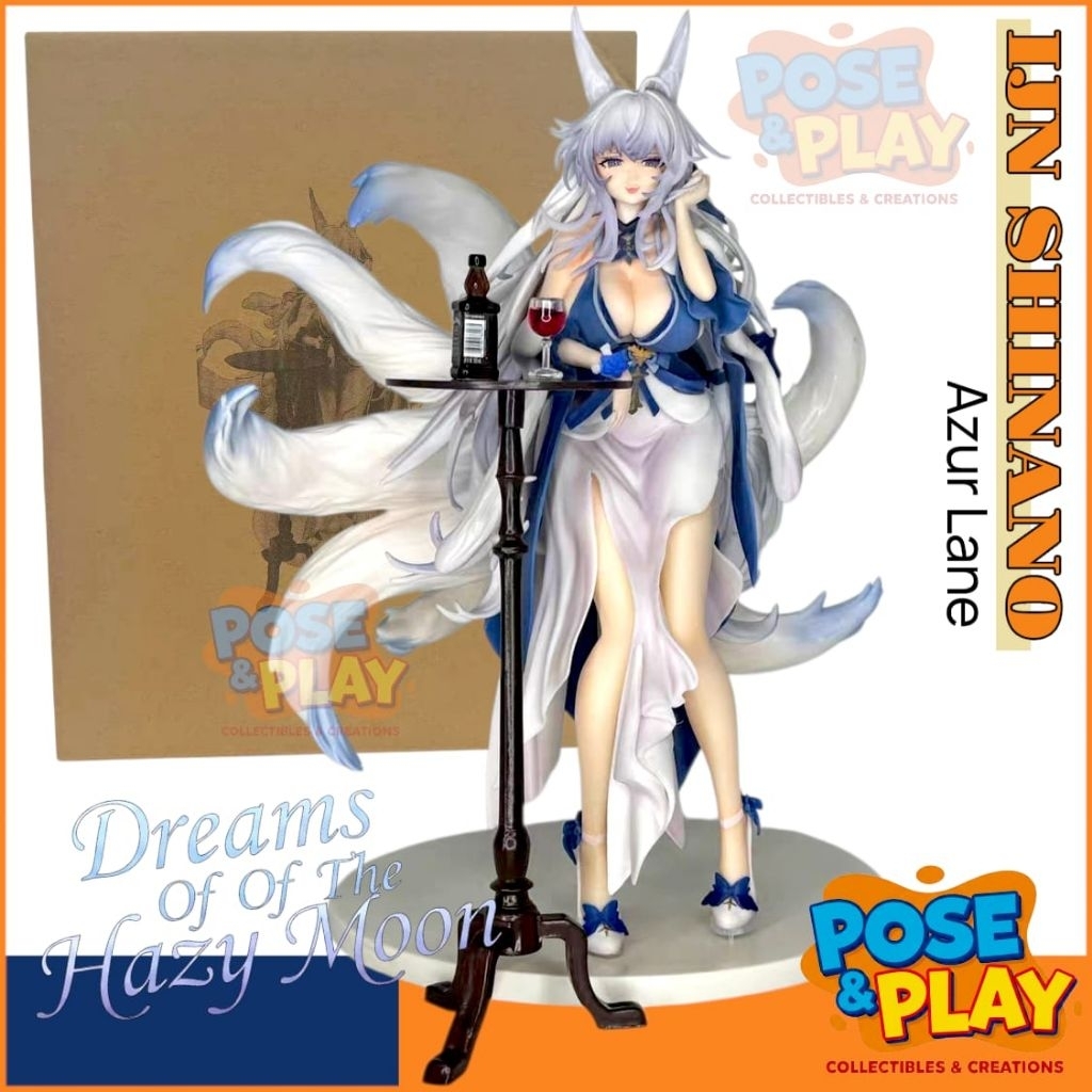 PAJANGAN Action Figures Azur Lane / Ijn Shinano Dreams Of The Hazy Moon Statue 28cm Perfect Grade