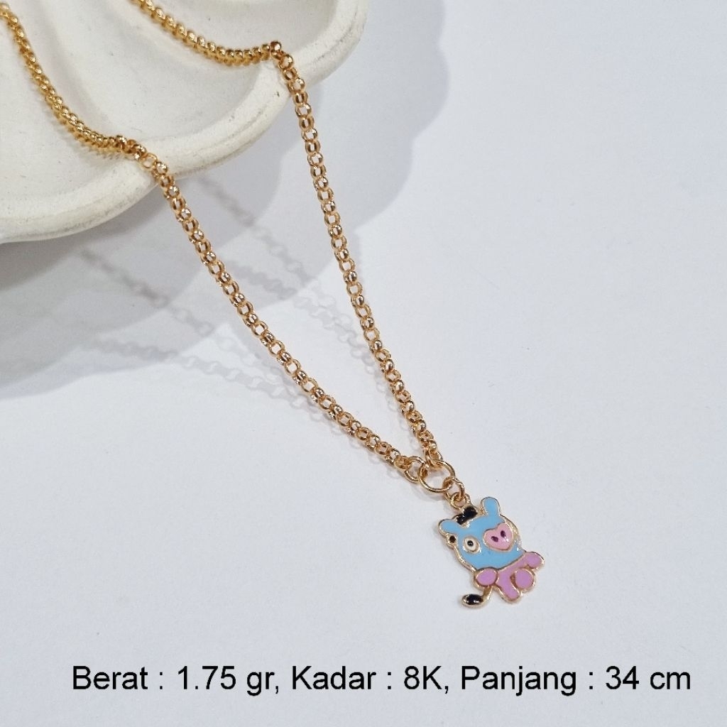 Kalung Anak BTS Emas 8K Panjang 34 cm - Pi2L / 1.75 gr