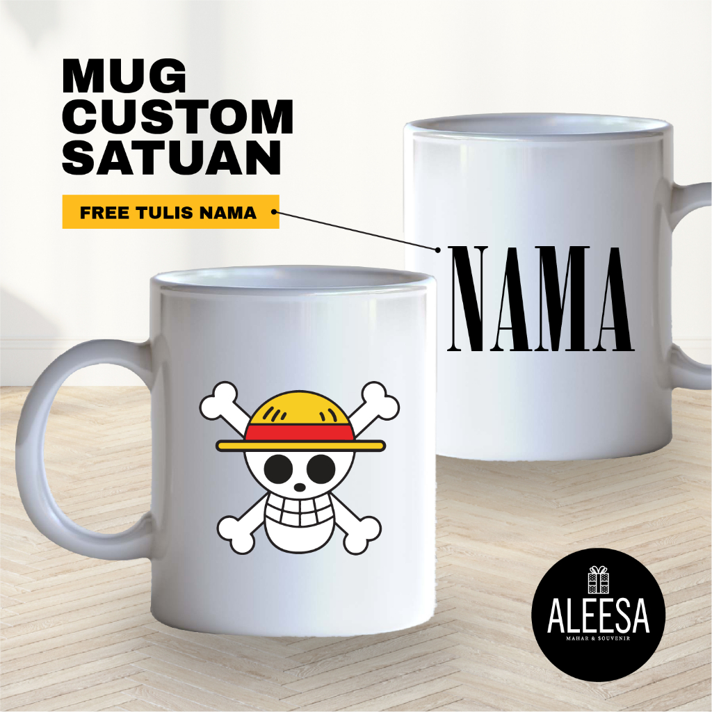 Mug custom sablon satuan / mug kado custom / Anime / Onepiece