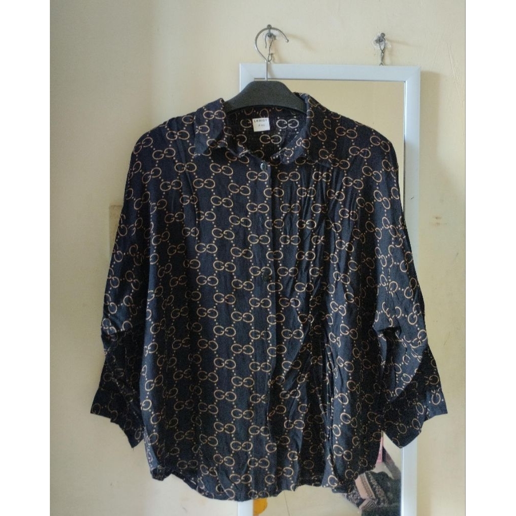 preloved kemeja lerist rayon motif